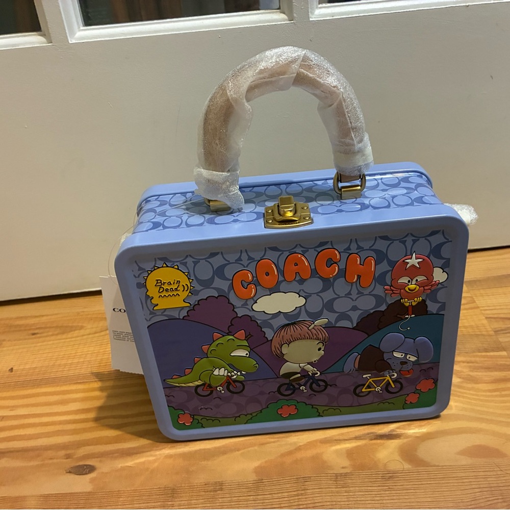 Coach X Brain Dead collab Cartoon Tin Lunchbox Bag NWT